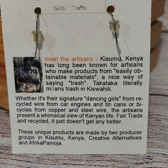 Upcycled Fair Trade Earrings - Picture 3 of 4